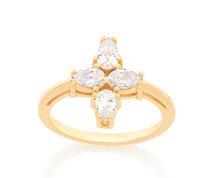 GOLD RING WITH ZIRCONIA