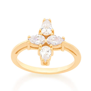 GOLD RING WITH ZIRCONIA