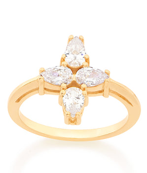 GOLD RING WITH ZIRCONIA