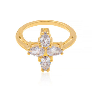 GOLD RING WITH ZIRCONIA