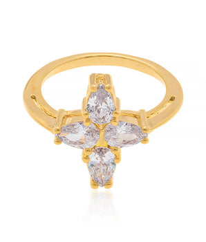 GOLD RING WITH ZIRCONIA
