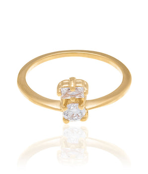 GOLD RING WITH ZIRCONIA