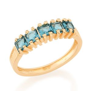 GOLD RING WITH CRYSTAL