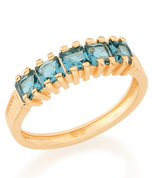 GOLD RING WITH CRYSTAL