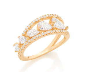 GOLD RING WITH ZIRCONIA