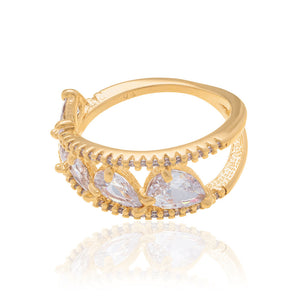 GOLD RING WITH ZIRCONIA