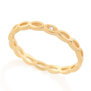 GOLD RING WITH ZIRCONIA