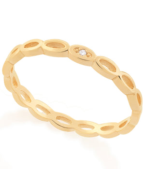 GOLD RING WITH ZIRCONIA