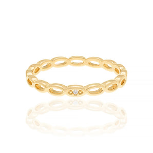 GOLD RING WITH ZIRCONIA