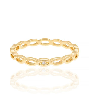 GOLD RING WITH ZIRCONIA