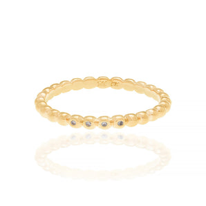 GOLD RING WITH ZIRCONIA