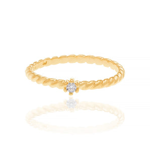 GOLD RING WITH ZIRCONIA