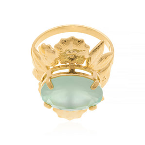 GOLD RING WITH CRYSTAL