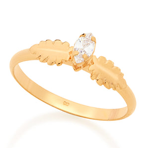 GOLD RING WITH ZIRCONIA