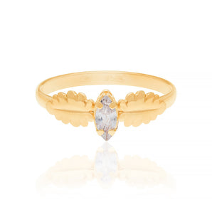 GOLD RING WITH ZIRCONIA