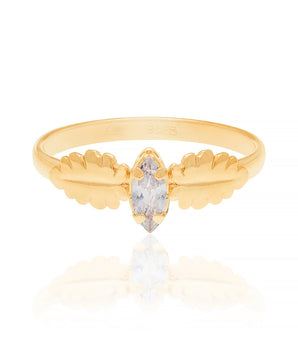 GOLD RING WITH ZIRCONIA