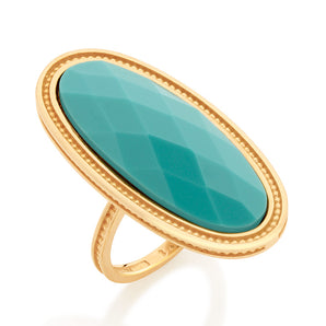 GOLD RING WITH CRYSTAL