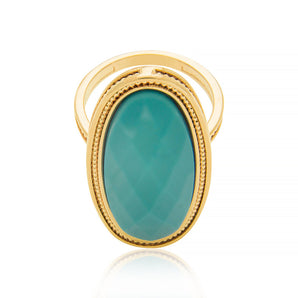 GOLD RING WITH CRYSTAL