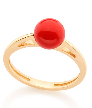 GOLD RING WITH PEARL