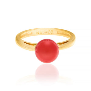 GOLD RING WITH PEARL