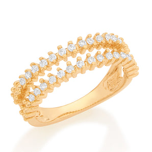 GOLD RING WITH ZIRCONIA