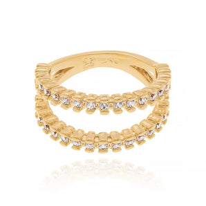 GOLD RING WITH ZIRCONIA