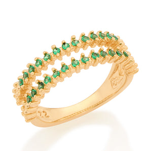 GOLD RING WITH ZIRCONIA