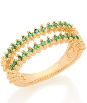 GOLD RING WITH ZIRCONIA