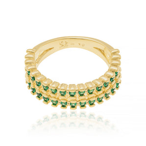 GOLD RING WITH ZIRCONIA