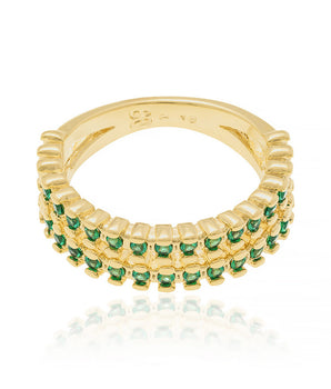 GOLD RING WITH ZIRCONIA