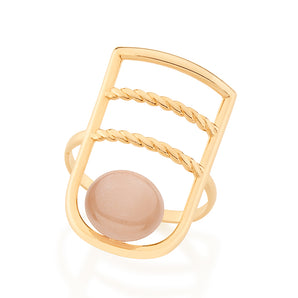 GOLD RING WITH PEARL