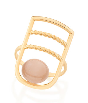 GOLD RING WITH PEARL