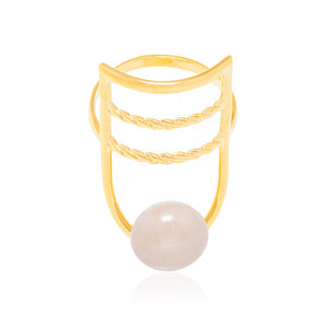 GOLD RING WITH PEARL