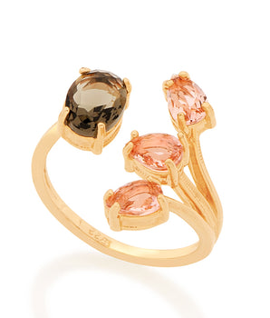 GOLD RING WITH CRYSTAL