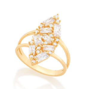 GOLD RING WITH ZIRCONIA