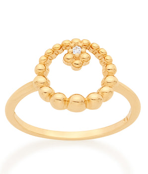 GOLD RING WITH ZIRCONIA