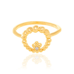 GOLD RING WITH ZIRCONIA