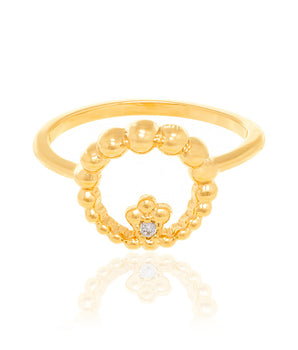 GOLD RING WITH ZIRCONIA