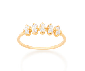 GOLD RING WITH ZIRCONIA
