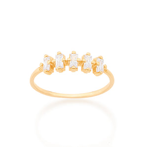 GOLD RING WITH ZIRCONIA