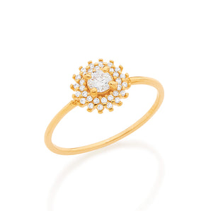 GOLD RING WITH ZIRCONIA