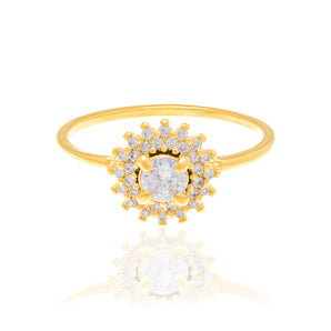 GOLD RING WITH ZIRCONIA