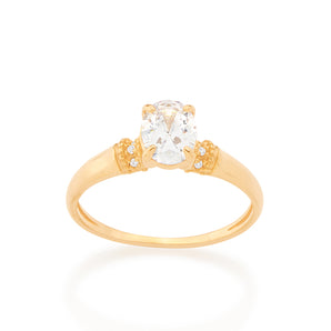 GOLD RING WITH ZIRCONIA