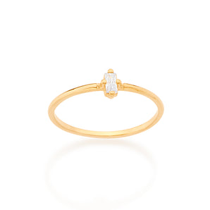 GOLD RING WITH ZIRCONIA
