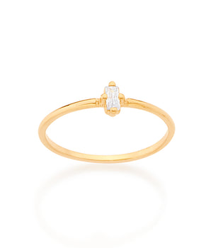 GOLD RING WITH ZIRCONIA