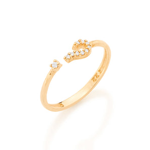GOLD RING WITH ZIRCONIA