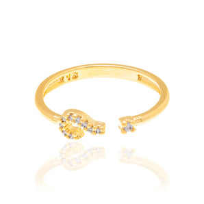 GOLD RING WITH ZIRCONIA