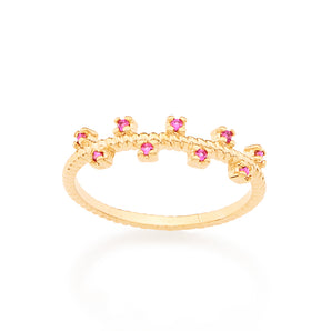 GOLD RING WITH ZIRCONIA