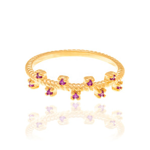 GOLD RING WITH ZIRCONIA