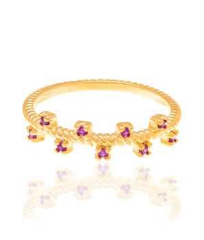 GOLD RING WITH ZIRCONIA